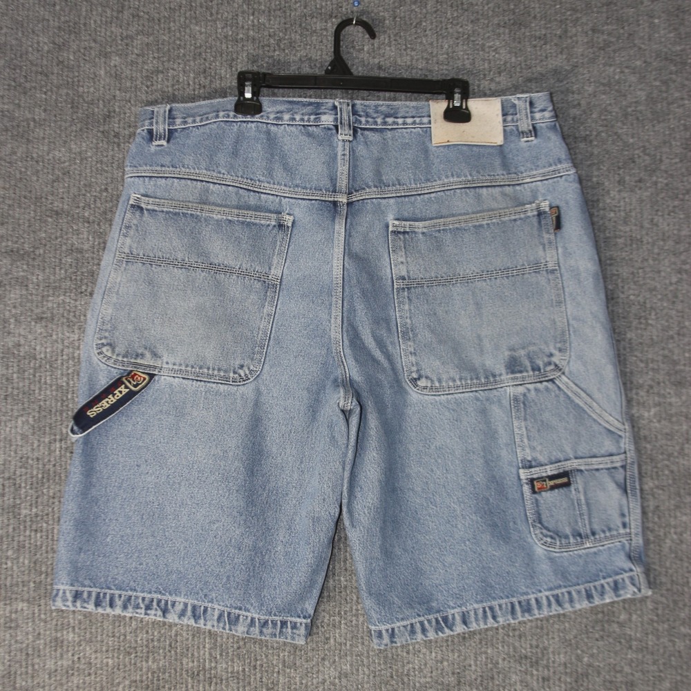 VTG Brooklyn Xpress Jeans Shorts Mens 44 Blue Denim Baggy Y2K Skate Pinkman - Picture 4 of 8